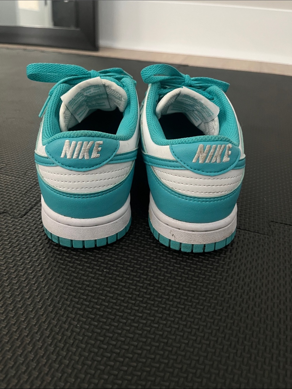 Nike Teal and White Dunks - Picture 4 of 6